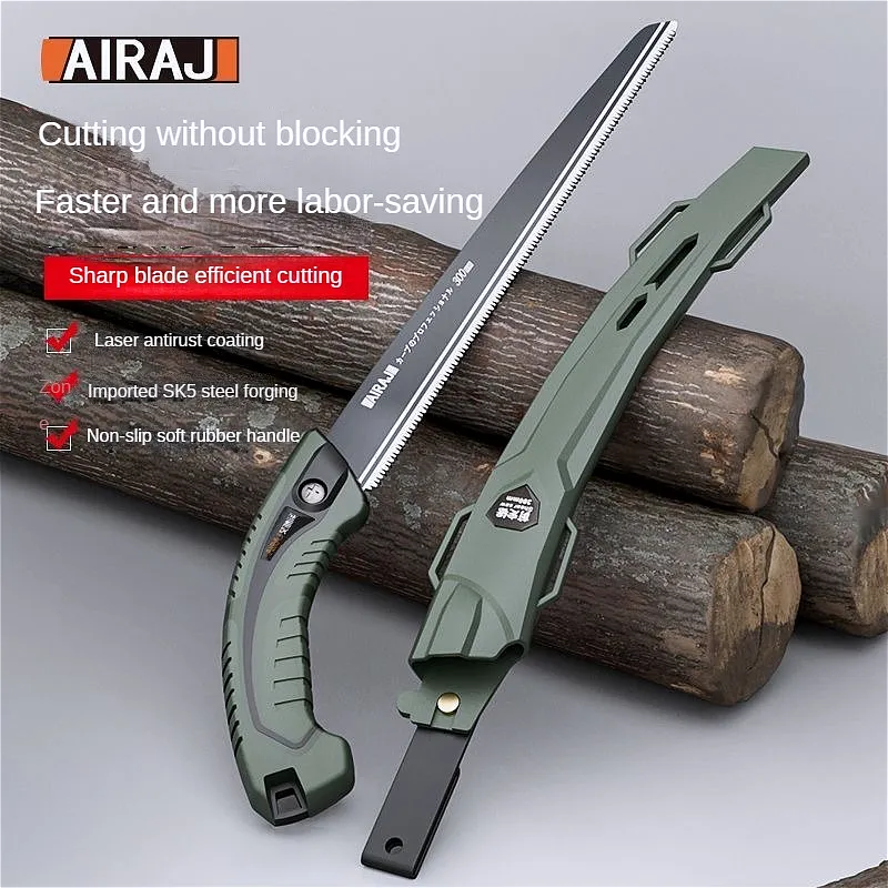AIRAJ ハンドソー、和風のこぎり、木の鋸引きツール、庭の伐採ツール、木工のこぎり、家庭用小型手持ちシャープ