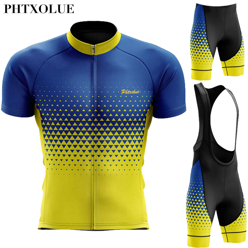 Phtxolue プロサイクリングセット男性女性サイクリングジャージセット抗 UV 通気性バイク Mtb マウンテン自転車ウェアサイクリング衣類キット