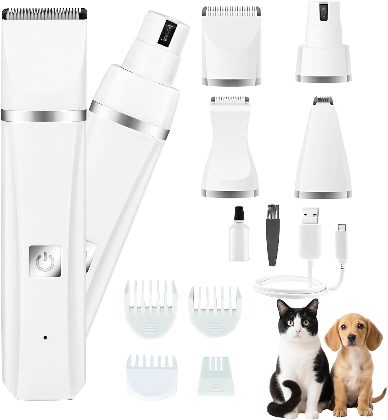 ホット 1Pc プロフェッショナル 4-in-1 電気ペットグルーミングツールセット犬バリカン電気ペット散髪トリマーシェーバー猫用品