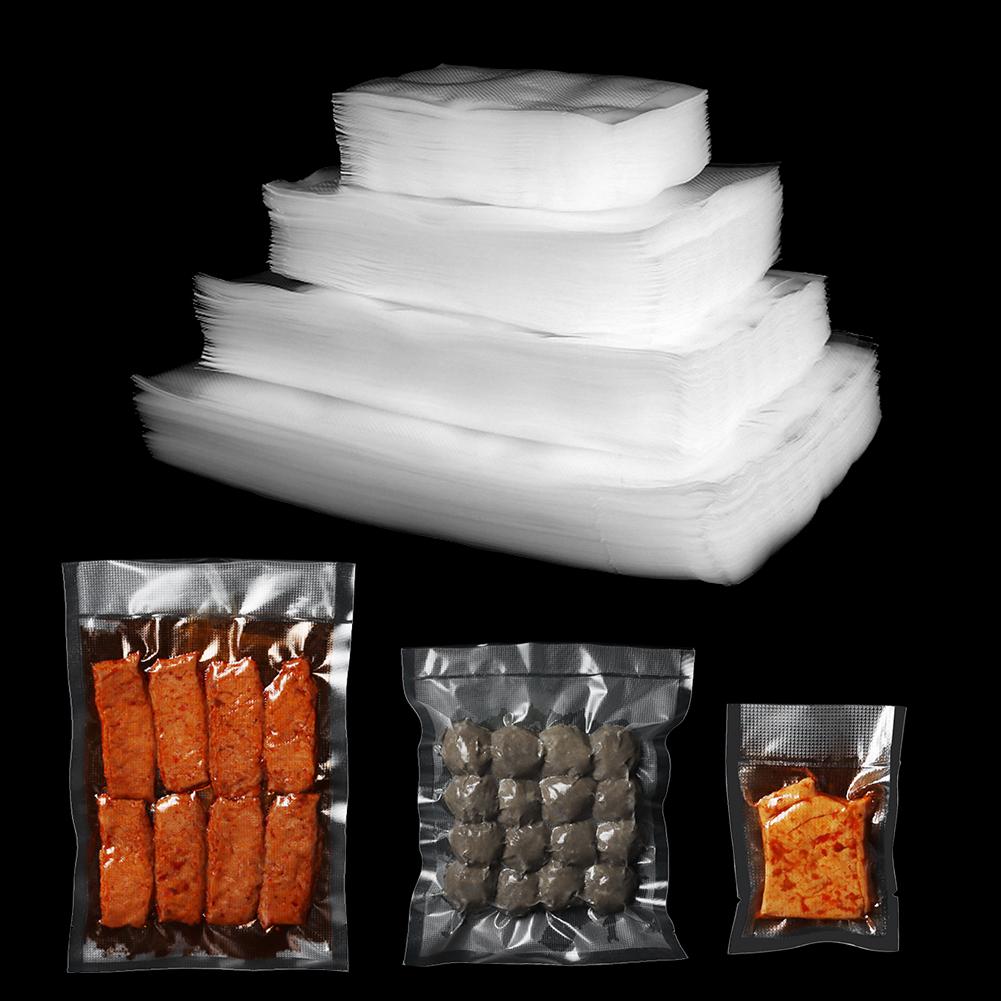 食品用真空包装袋 100 個食品保存真空袋真空シーラー機用食品新鮮な長期保存空袋