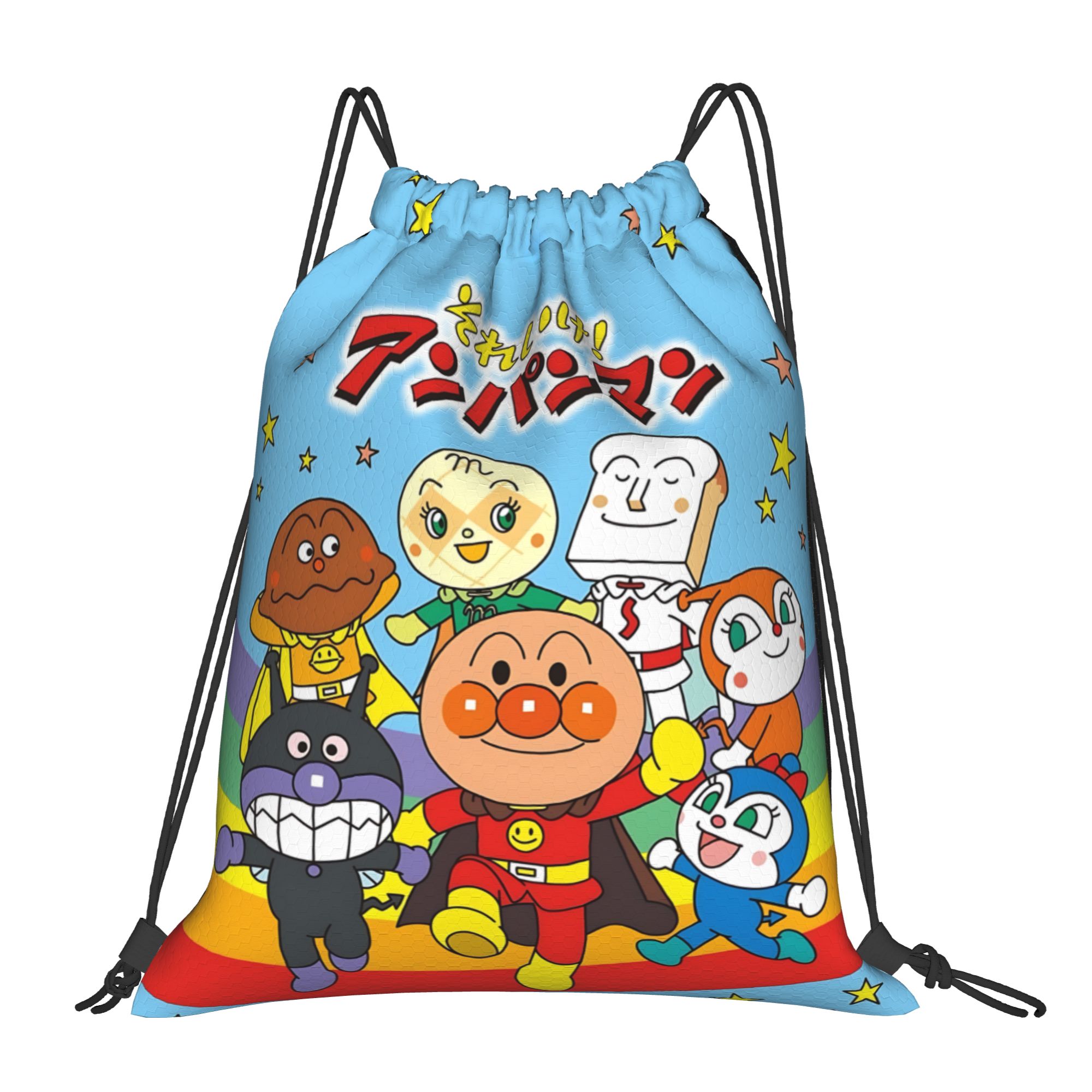 1 PC Potser のアンパンマンアニメアンパンマン巾着バッグジムユニセックス収納袋