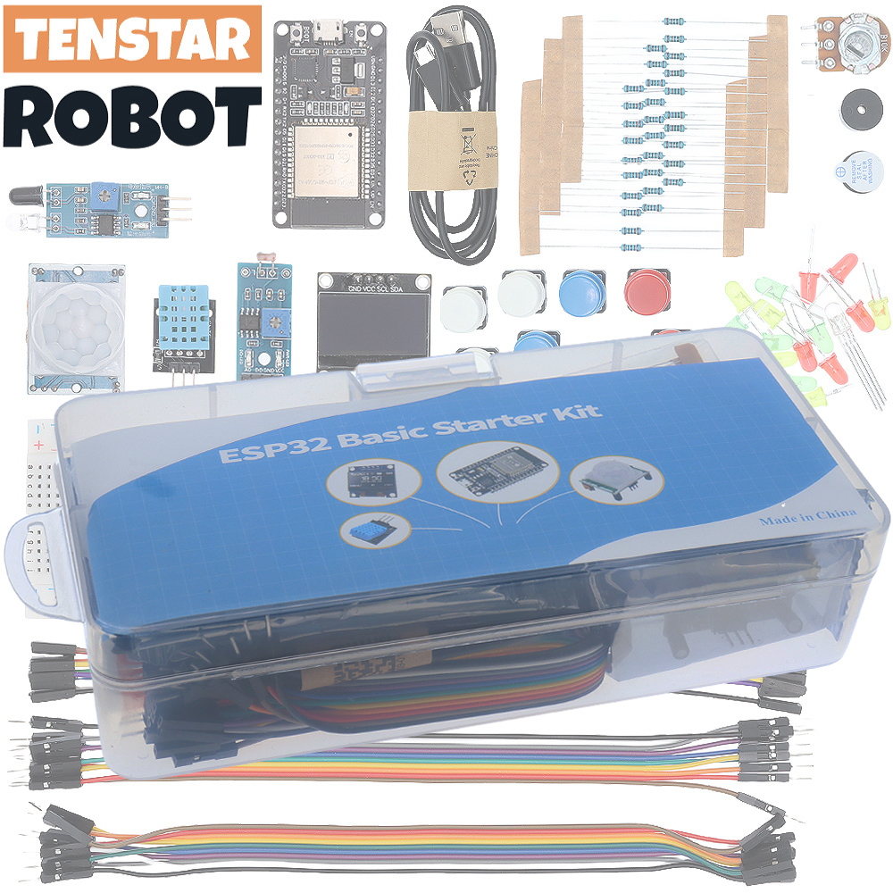 ESP32 用基本スターター キット ESP-32S WIFI 開発ボード プロジェクト学習キット (チュートリアル付き) ESP32 キット (ボックス付き)