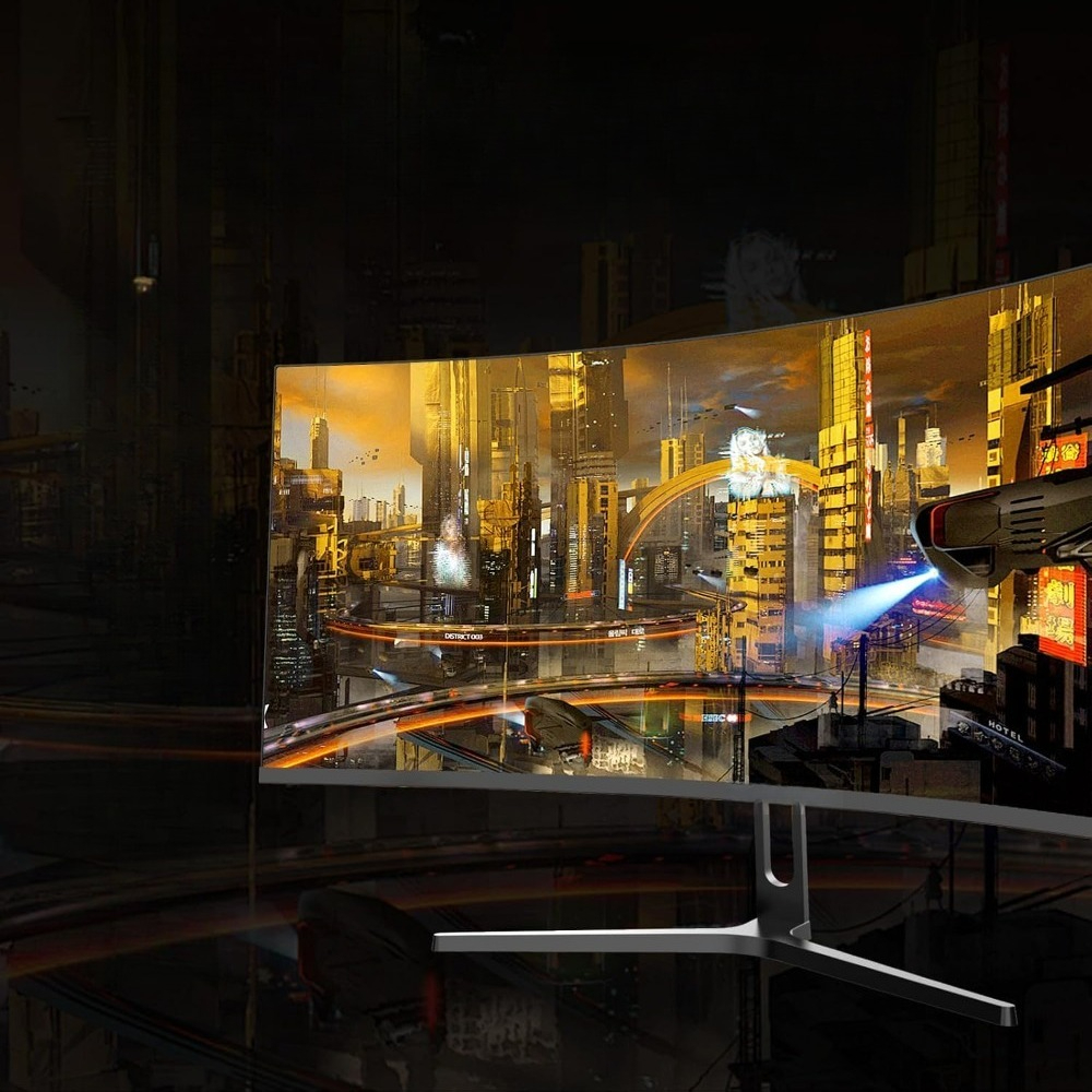 32 インチ曲面ゲーミングモニター 240Hz FHD 1080P 1ms MPRT HDR 1500R 曲率 DP HDMI ポート VESA マウント金属スタンド付き
