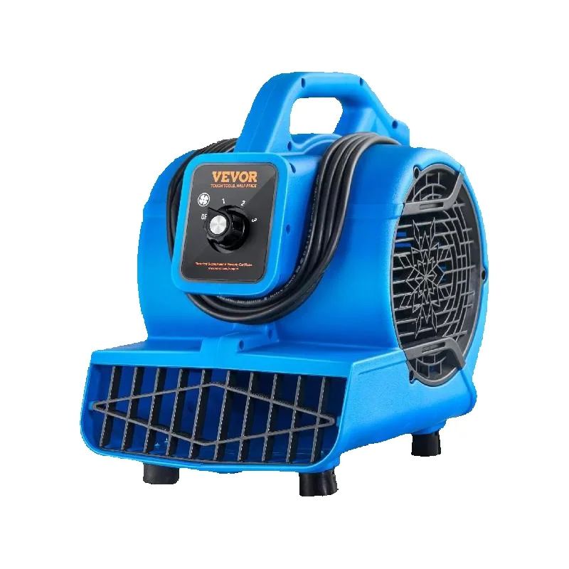 SucceBuy 床送風機 1360 RPM 600 CFM 乾燥および冷却用エアムーバー ポータブル乾燥機 用務員 家庭用配管 商業用