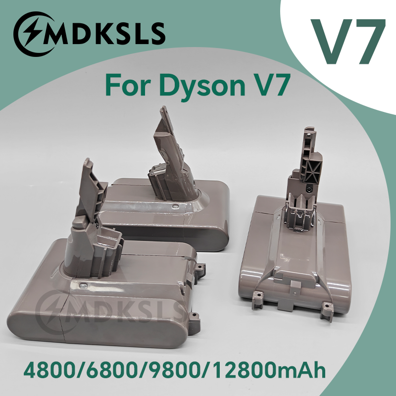 2026 New For Dyson V7 SV11 バッテリー 4800-12800mAh、交換用ハンドヘルド掃除機バッテリー、強力なバッテリー電力を提供します。