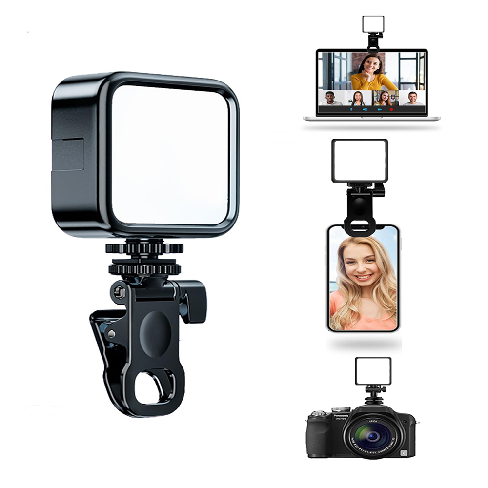 ポータブル LED Selfie フィルライト iPhone Samsung iPad 携帯電話ラップトップ用クリップリングフラッシュフィルランプ写真ビデオ写真ランプ