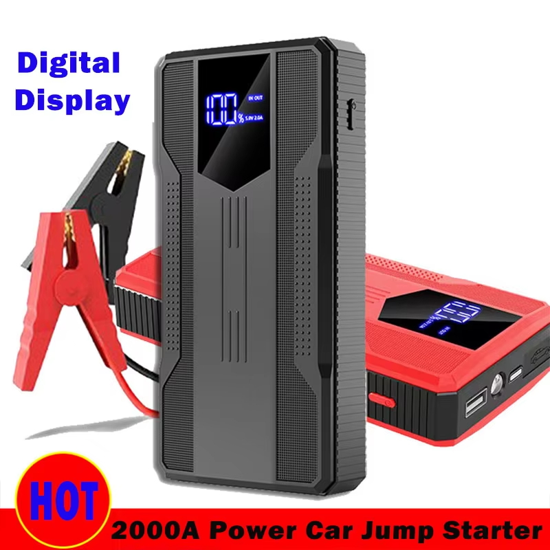 車のジャンプスターターバッテリー充電器 1000A 緊急パワーバンクブースター 12V 車両始動用