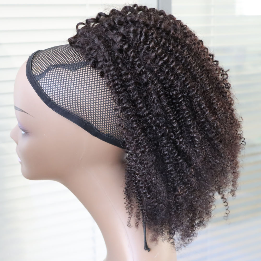 100% Virgin Human Hair Drawstring Ponytail Afro Kinky Curly Human Hair Extensions Curl Draw String Ponytails for Black Women