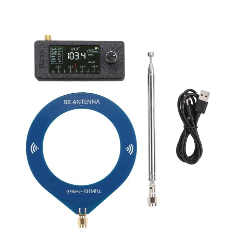 新しい ATS-mini 0.5-108MHz SI4732 ミニラジオポケット SSB ラジオ 2 本のアンテナ付き FM/AM 全バンド ESP32 ラジオ受信機
