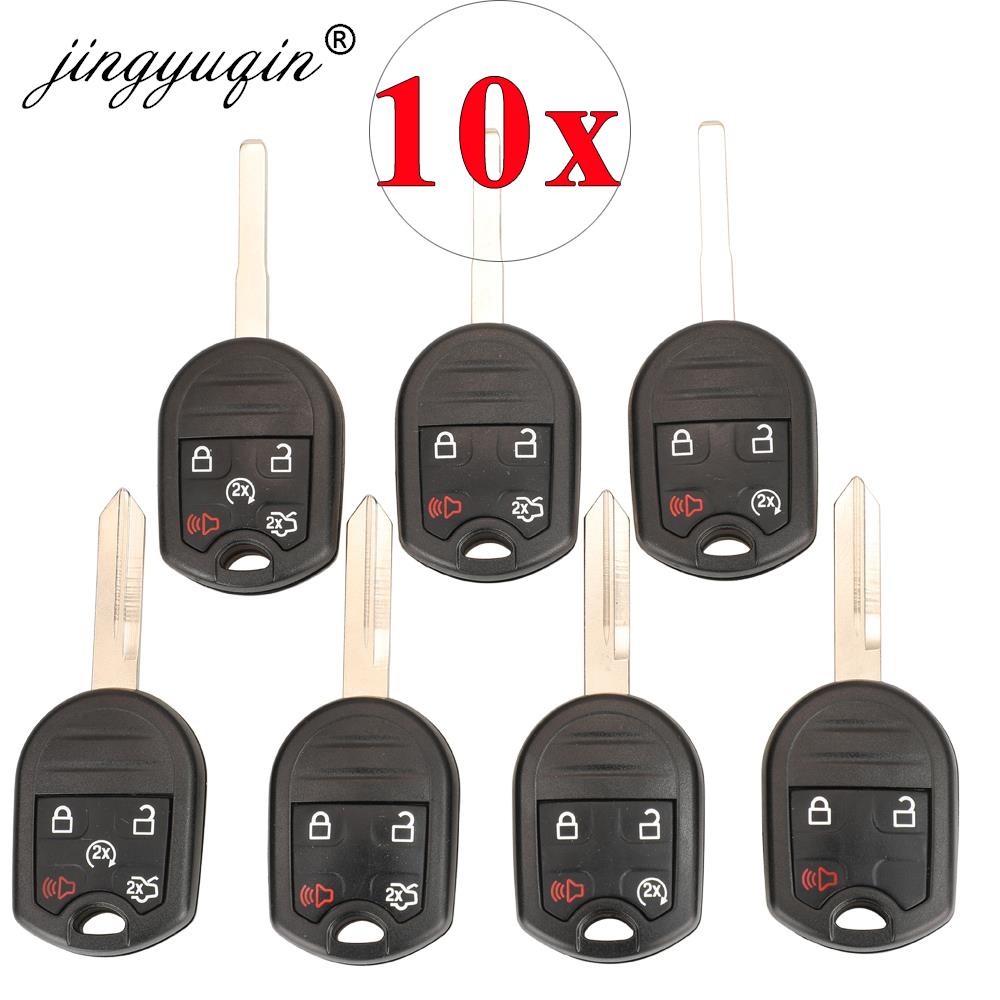 Jingyuqin 10 個 FO38/HU101 リモートキーシェルフォードエッジエクスプローラーレンジャーウィンドスター遠征マスタングマツダ Fob ケース