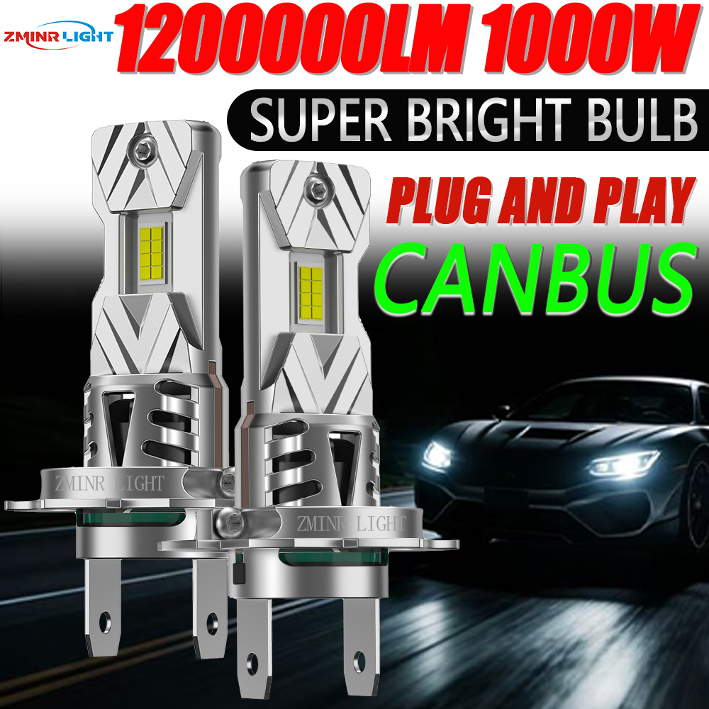 H7 LED ヘッドライト電球 CANBUS エラーフリー 1200000LM 超高輝度ターボファン冷却ワイヤレス設計 12V 車 LED ヘッドランププラグ