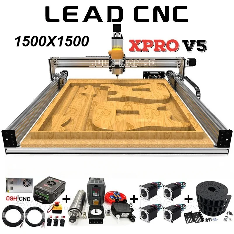 20%OFF BulkMan3D 1500x1500 リード CNC ルーターマシン完全なフルキット CNC XPROV5 GRBL 制御 4 軸木材彫刻機付き