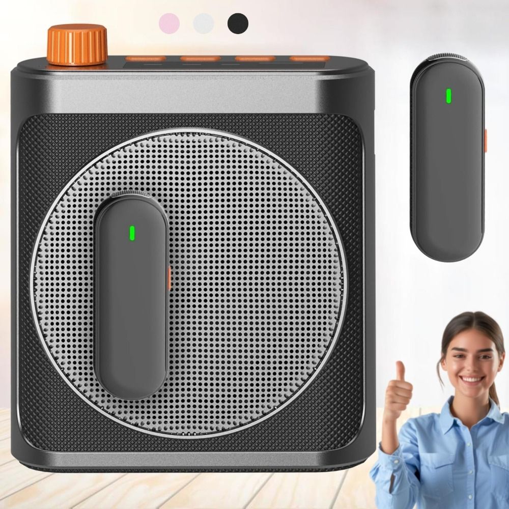 磁気ラベリア 2 マイク付き教師用充電式音声アンプワイヤレスマイクポータブル Bluetooth スピーカー教室