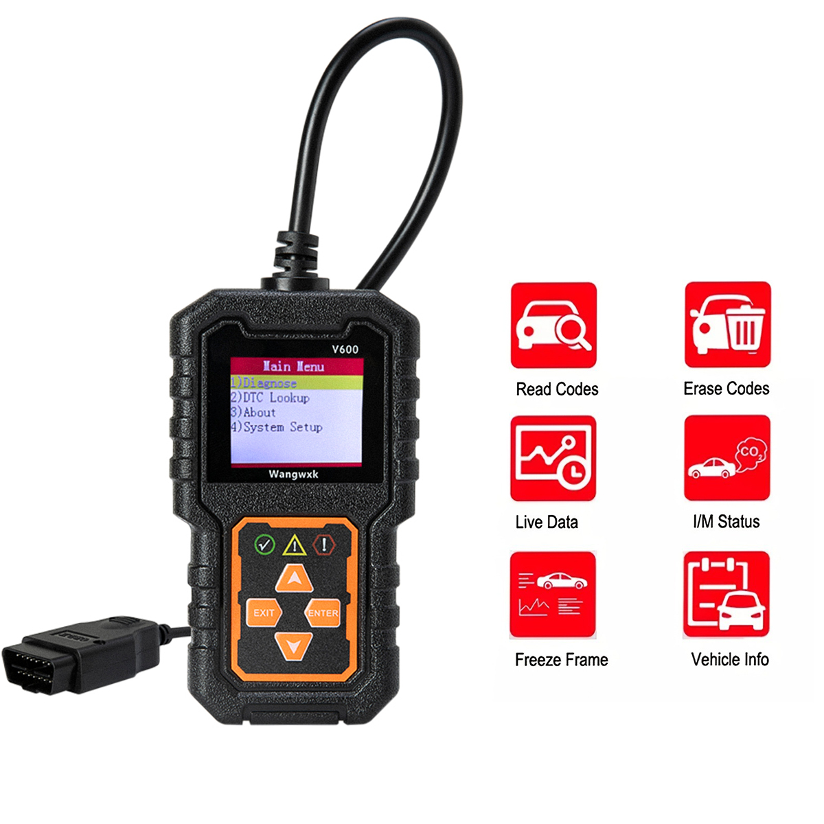 1PC 車の故障診断器 Obd2 クリア故障コード診断スキャンツールユニバーサルバージョンスキャナ automotivo V600