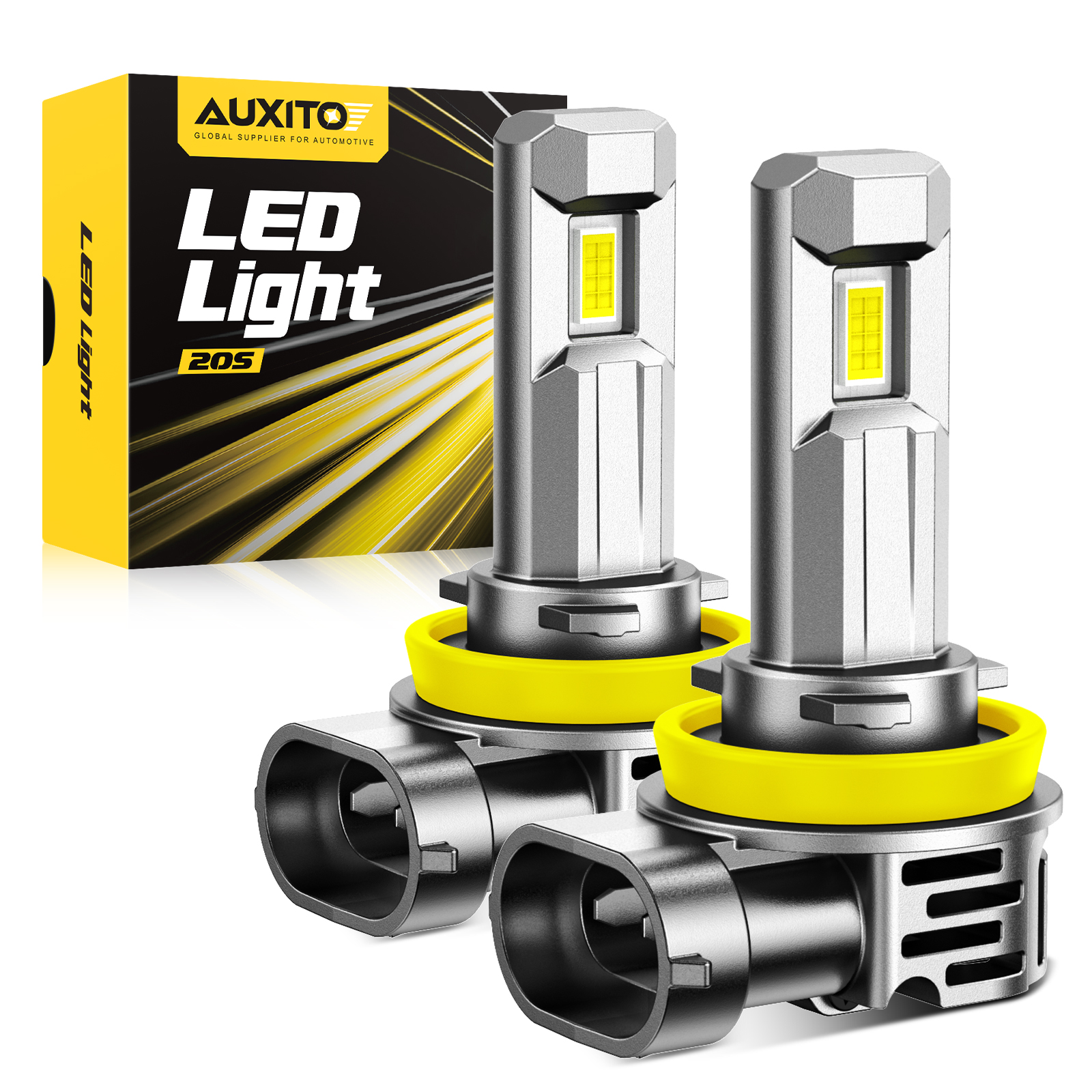 AUXITO 2 個 30000LM H11 H8 LED ヘッドライト電球 6500K ホワイトターボ 9005 HB3 LED 高ロービーム H9 9006 HB4 9012 車両ライト 12V
