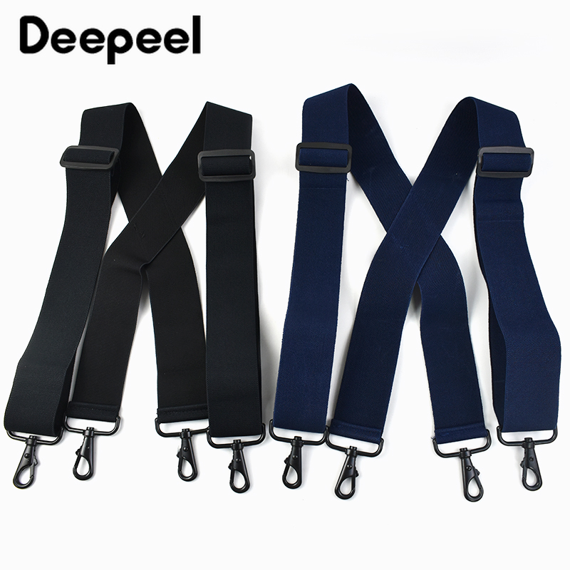 Deepeel 5*120 センチメートル男性の大人のサスペンダー 4 クリップフックバックルワイドストレッチストラップ男性付けろブレース男性スカートジーンズアクセサリー
