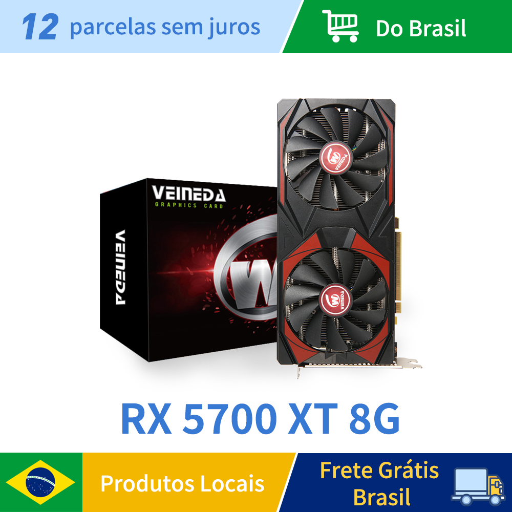 Veineda RX 5700XT 8GB グラフィックカード GPU GDDR6 256Bit 8pin+6pin 7nm DP*3 HDMI*1 ビデオカード デスクトップ CPU対応