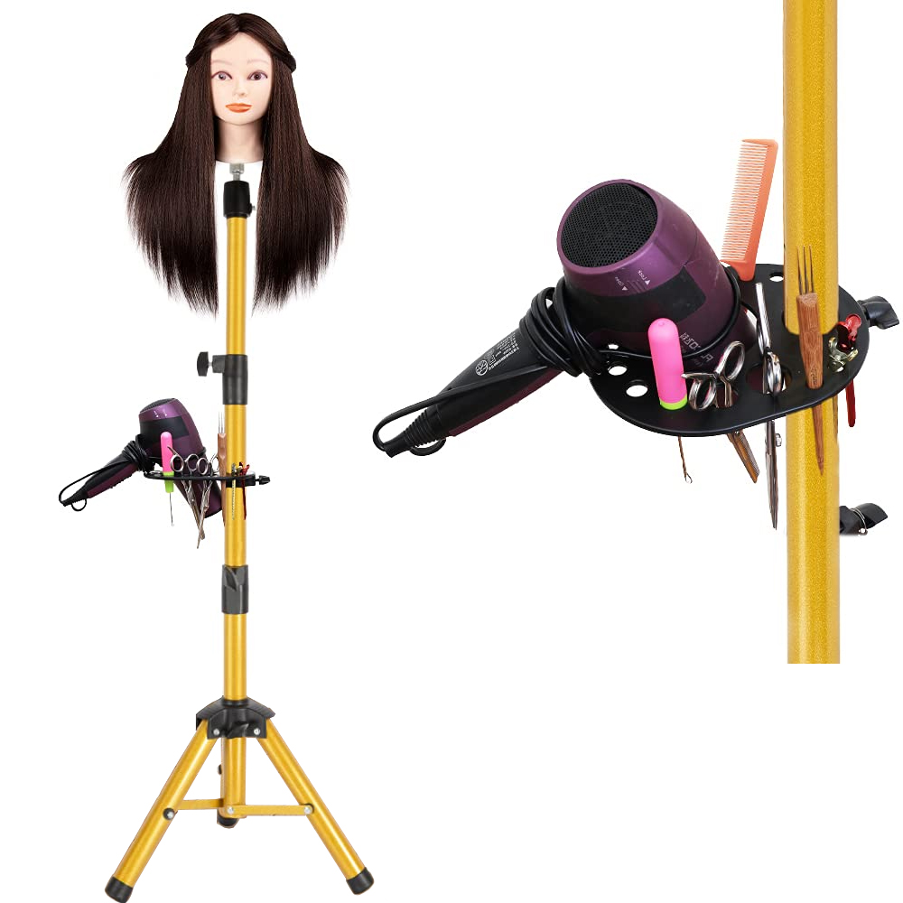 マネキンヘッドスタンド 55 インチマネキンヘッド トレイ付き 調節可能なウィッグヘッドスタンド ウィッグスタンド マネキンヘッド用三脚