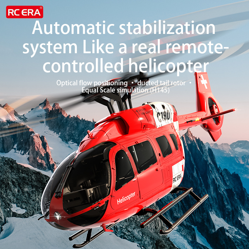 C190 固定高さリモートコントロールヘリコプターブラシレスモーター武装オプティカルフロー Rc 電動モデルテールダクト