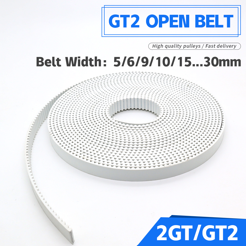 GT2 オープンタイミングベルト 2GT ベルト PU スチールコア付き 3D プリンタ用幅 5 6 9 10 15 30 ミリメートルポリウレタン鋼 PU 同期ベルト 2 メートル