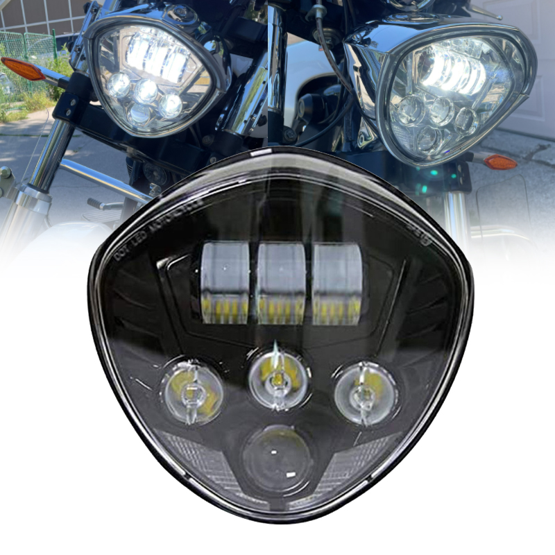 60 ワットオートバイ LED ヘッドライト勝利クロスカントリーベガスモデルハイローヘッドランプ 2012-2016 クロスカントリーツアー