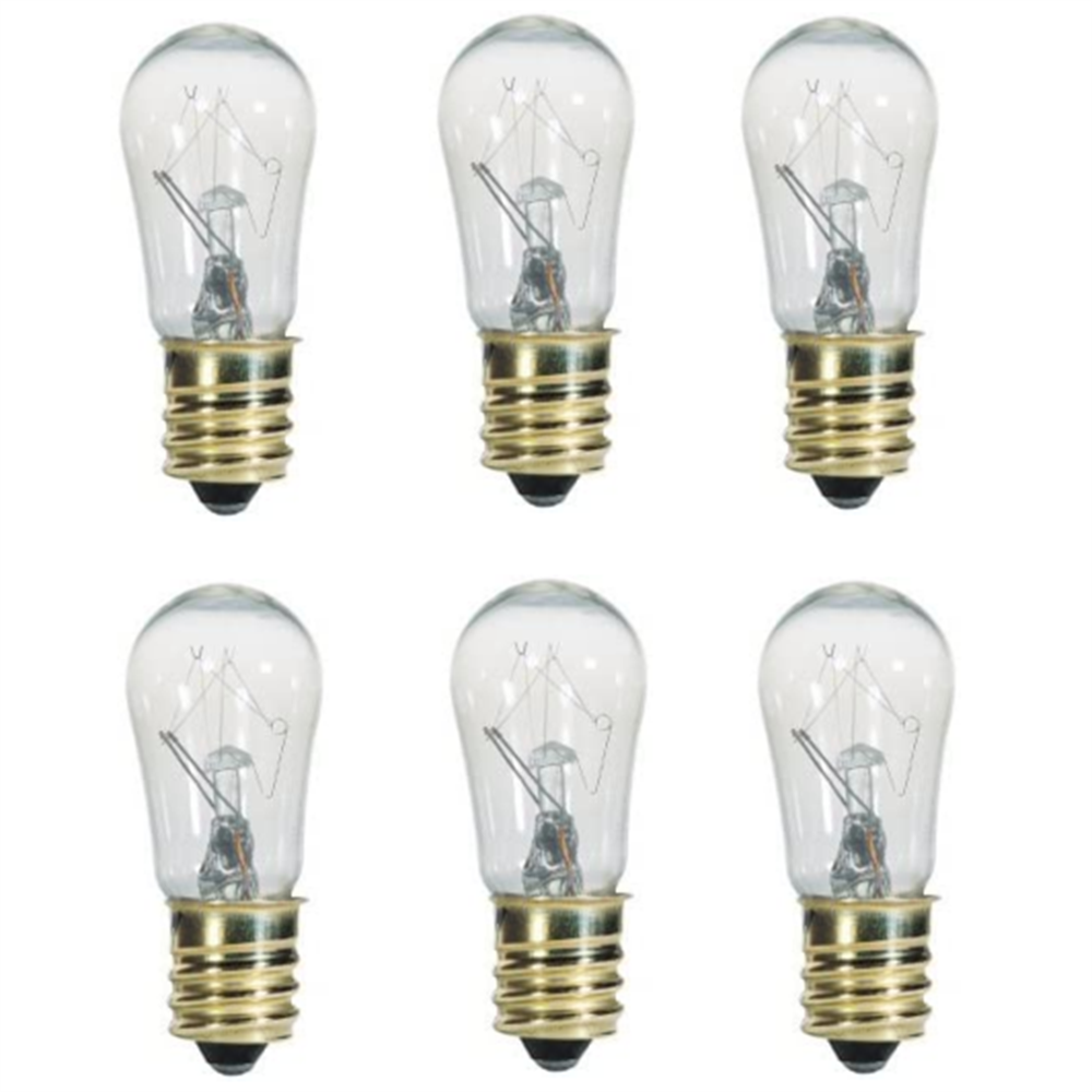 6 個 S6 6S6/CL/110-130V 127V E12 WE05X20431 General Electric WE4M305 ドライヤードラムネジベース 15W 電球燭台スコアボード
