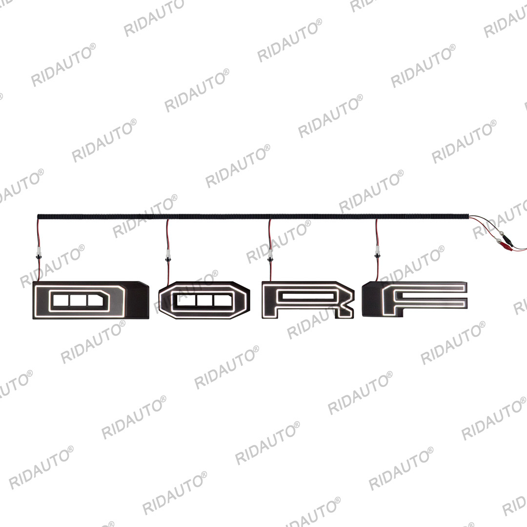 白色 LED グローイング点灯白熱 4 文字変更されたラプターグリルグリルレンジャー 2023 2024 T9 DIY 発光アップグレード