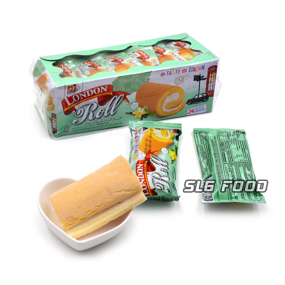おいしいハラールバニラ風味のケーキ ソフトロール