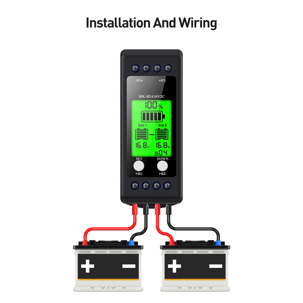 鉛蓄電池イコライザー 2S 4S 6S 12V 24V 36V 5A アクティブバランサー LFP Lifepo4 リチウムイオン並列接続直列 LCD メーター
