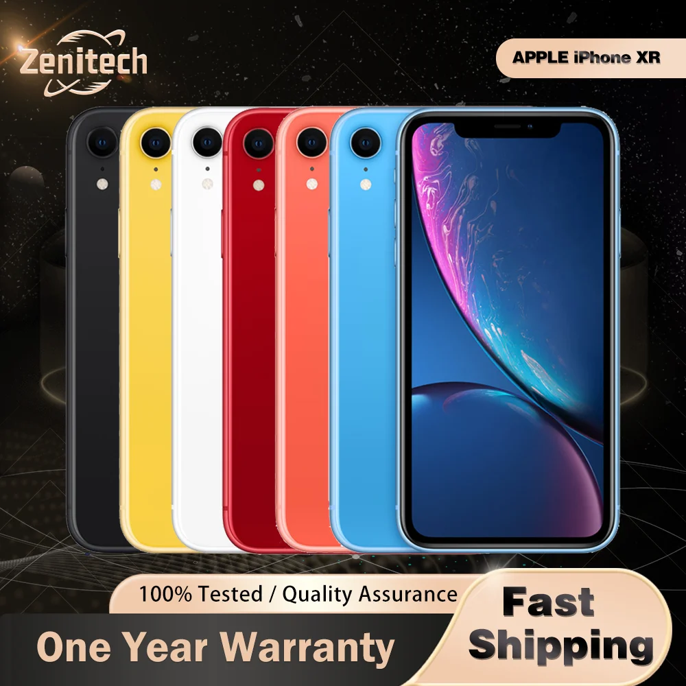 オリジナル Apple iPhone XR 4 グラム携帯電話 FACE ID 3 ギガバイト 64 ギガバイト/128 ギガバイト/256 ギガバイト OLED 6.1 "12MP 7MP A12 バイオニックヘキサコア IOS iphone xr