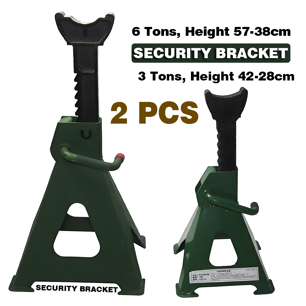 2 ピース/ロットカージャッキアクセサリーセキュリティブラケット 6 トン高さ 57-38 センチメートル/3 トン高さ 42-28 センチメートル