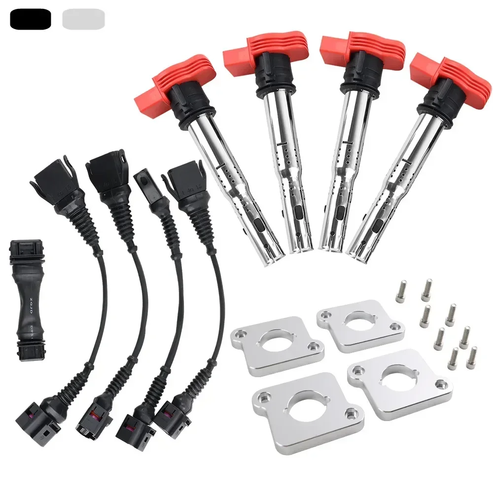 フルセット 2.0T 点火コイル ICM ハーネス R8 コイルパックプレートコイルパックセット 97-99.5 1.8T B5 A4 アウディ (4 ～ 5 接点)