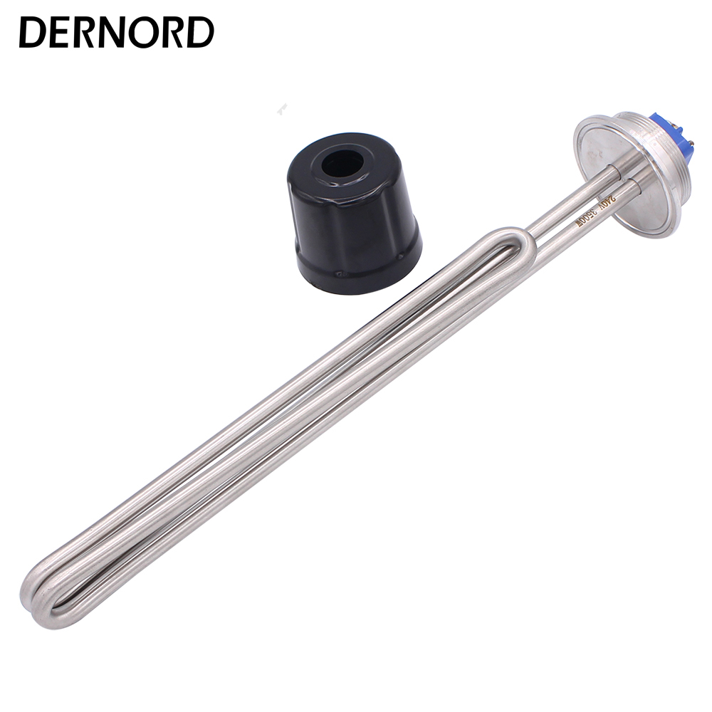 DERNORD 2 ' トライクランプフォールドバック発熱体 240v 電気管状ヒーター 2.5KW/3.5KW/4.5KW/5.5KW SUS304