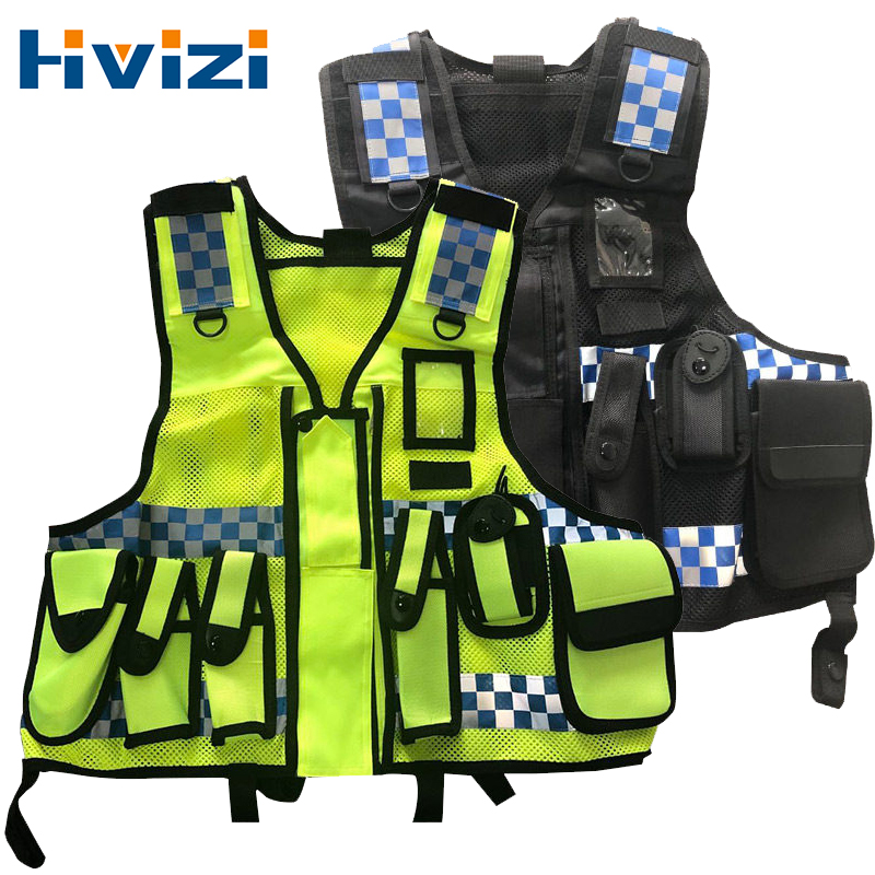 新しい戦術セキュリティパトロールベストハイビズイエロー産業ドアスタッフ作業服服夜間警告