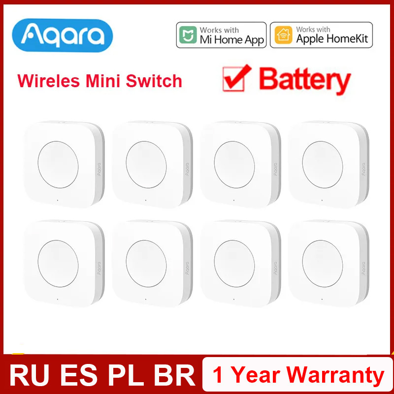 Aqara ワイヤレスミニスイッチ Zigbee センサーワンキー制御ボタンスマートリモコンホームキット Xiaomi Mi ホーム用
