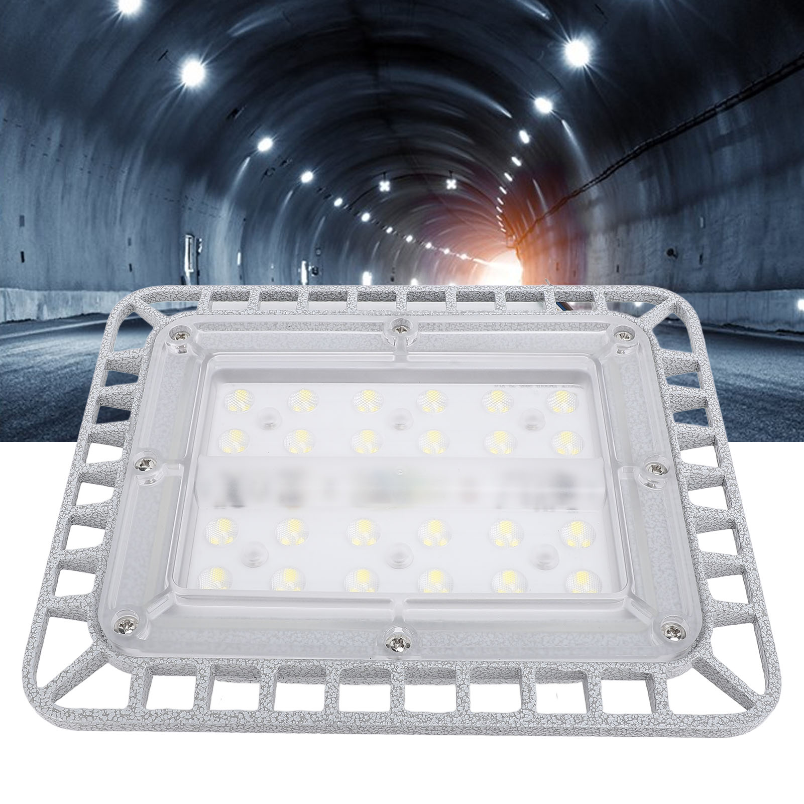 LED防爆ランプ220Vダイカストアルミニウムハウジング5000K LED防爆ライトIP66高輝度50W倉庫用