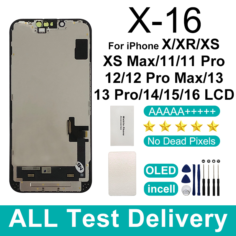 AAA OLED iPhone 13 プロマックス LCD 12 ミニ 13 ディスプレイデジタイザタッチスクリーン INCELL iPhone 12 プロマックス 14 プラス 15 プロ LCD X
