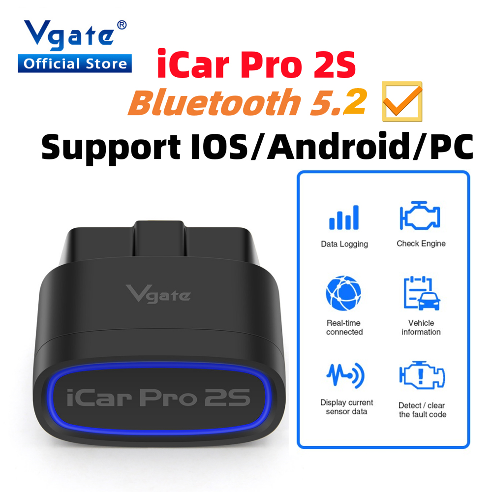 Vgate iCar Pro 2S ELM327 Bluetooth V5.2 車 OBD スキャナーアップグレードされた EV 自動診断ツール BimmerCode for IOS Android Energy Auto