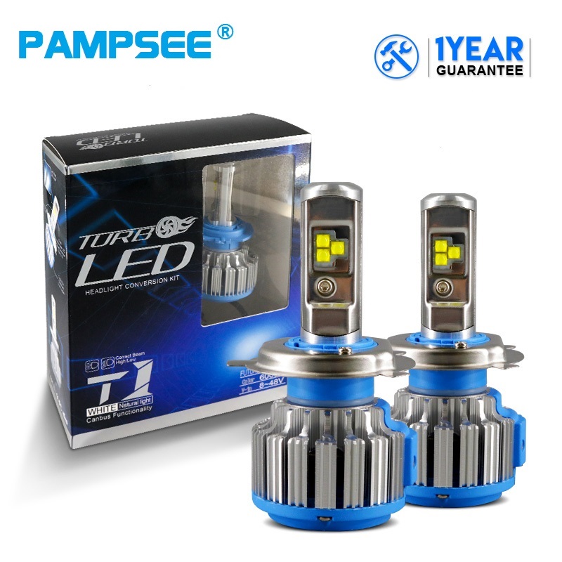 PAMPSEE T1 車のヘッドライト H7 LED H1 H3 H7 H8/H11 9005 9006 881 80 ワット 8000lm 自動フロント電球自動車ヘッドランプ 6000K 車の照明