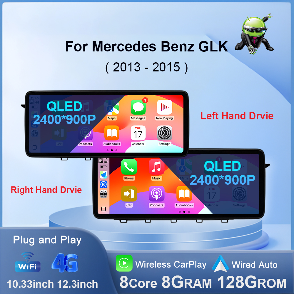 アンドロイド 14 メルセデス · ベンツ GLK 2013-2015 NTG 4.5 システムカーラジオマルチメディアビデオプレーヤーステレオナビゲーション WiFi DSP ヘッドユニット