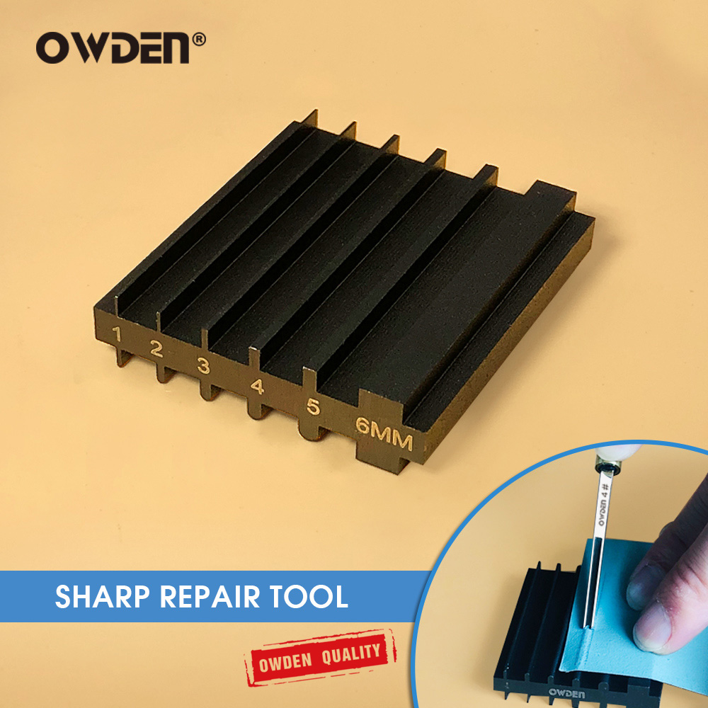 OWDEN シャープナイフ研ぎ器 幅広シャベル 革の切断 薄刃 スキビングシャープナー
