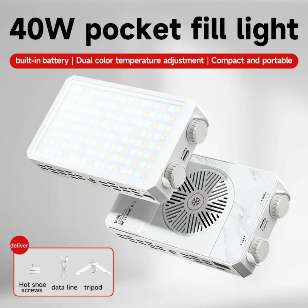 40 ワット RGB LED カメラライト 4400mAh バッテリー CRI/TLCI 90 ポケット写真撮影ライト 2800-9000K 調整可能なミニ LED ビデオランプキャンプ