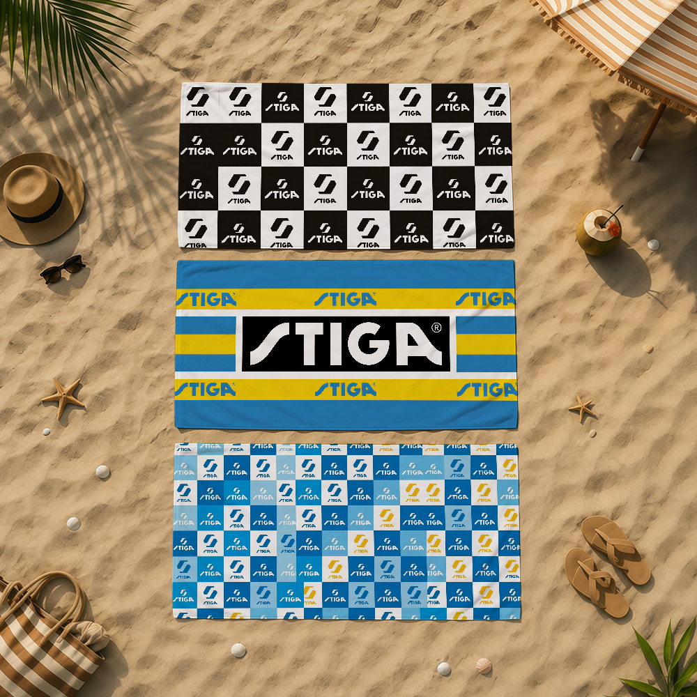 卓球ブランド S-STIGA-S タオル ビーチ 超軽量 バスブランケット 多目的 旅行 プール