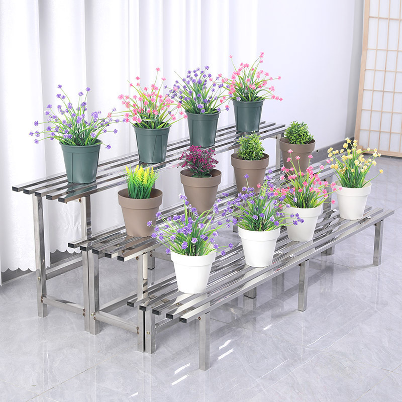 多層フレーム拡大屋外植物配置植木鉢フレームステンレス鋼フラワースタンド階段状組み合わせバルコニー
