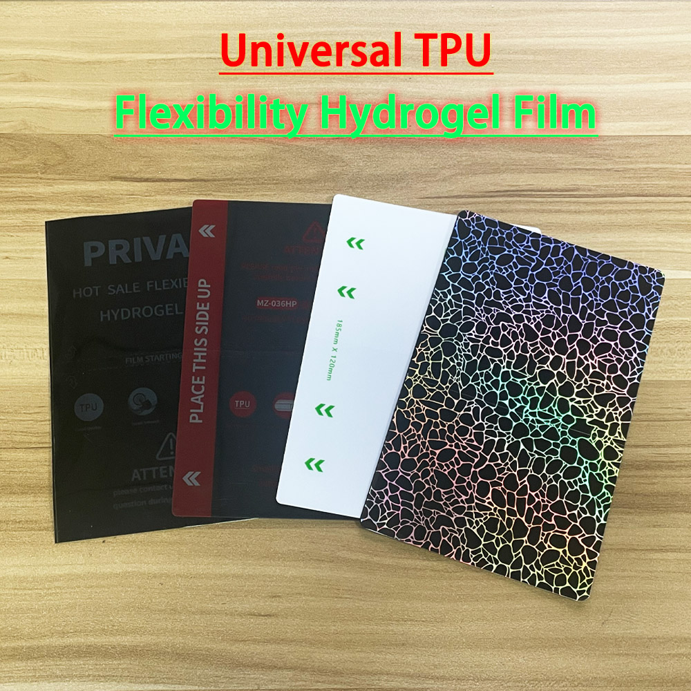 50 個 TPU HD クリアプライバシーマットブルー柔軟なヒドロゲルフィルム携帯電話スクリーンプロテクターカットマシン用カラフルなバックステッカー