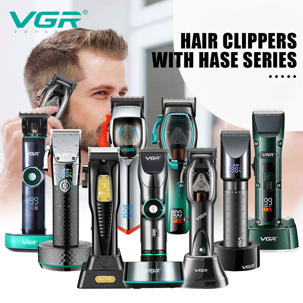 VGR ロングライフヘアトリマー強力なパワーヘアトリマーセット男性用ベースシリーズヘアトリマー付き