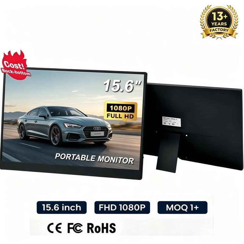 15.6 インチポータブルモニター 1920x1080P 拡張ディスプレイ IPS 液晶パネルペンホールスタンド VESA USBC ミニ HDMI モバイルディスプレイ