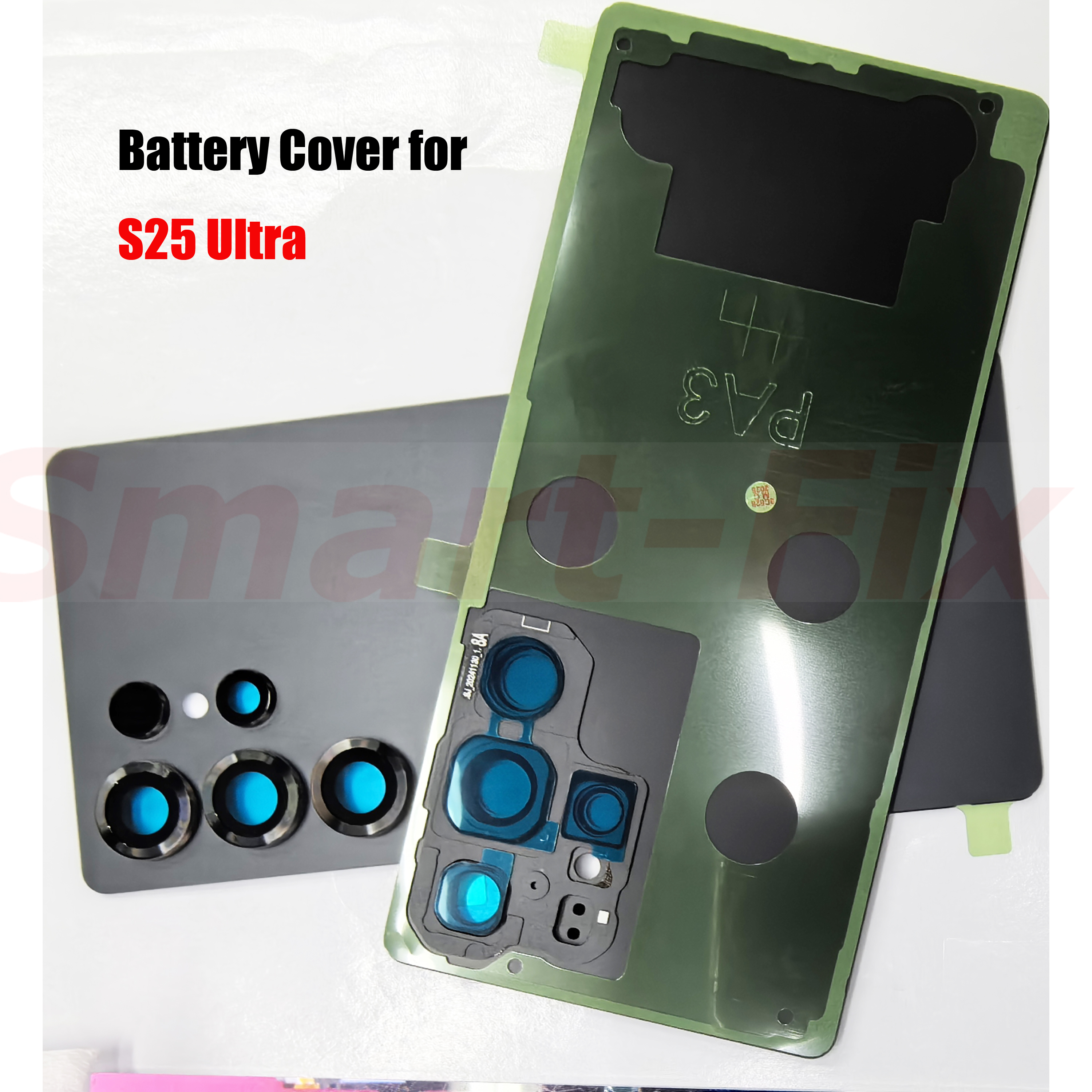 (OEM) 新しい背面ガラスケース SAM-S25 ウルトラ S25U S25ULTRA 5G バッテリーカバーリアドアハウジングとカメラカバーレンズステッカー接着剤