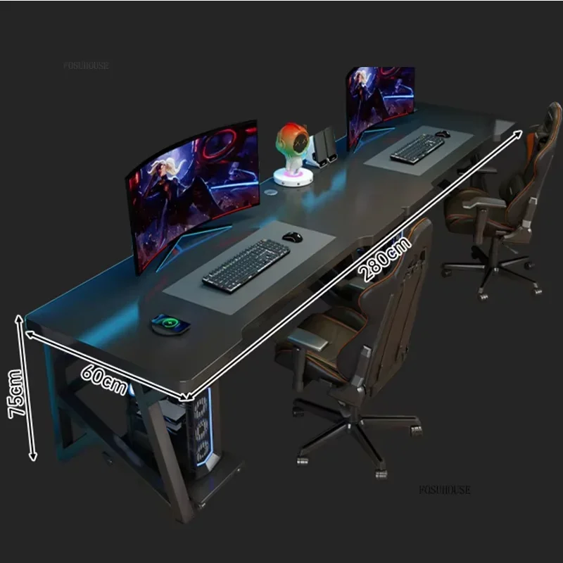 コンピュータデスクゲームテーブルダブルワークステーションPCライティングデスクホームオフィス寝室学生学習家具モダンなミニマリスト