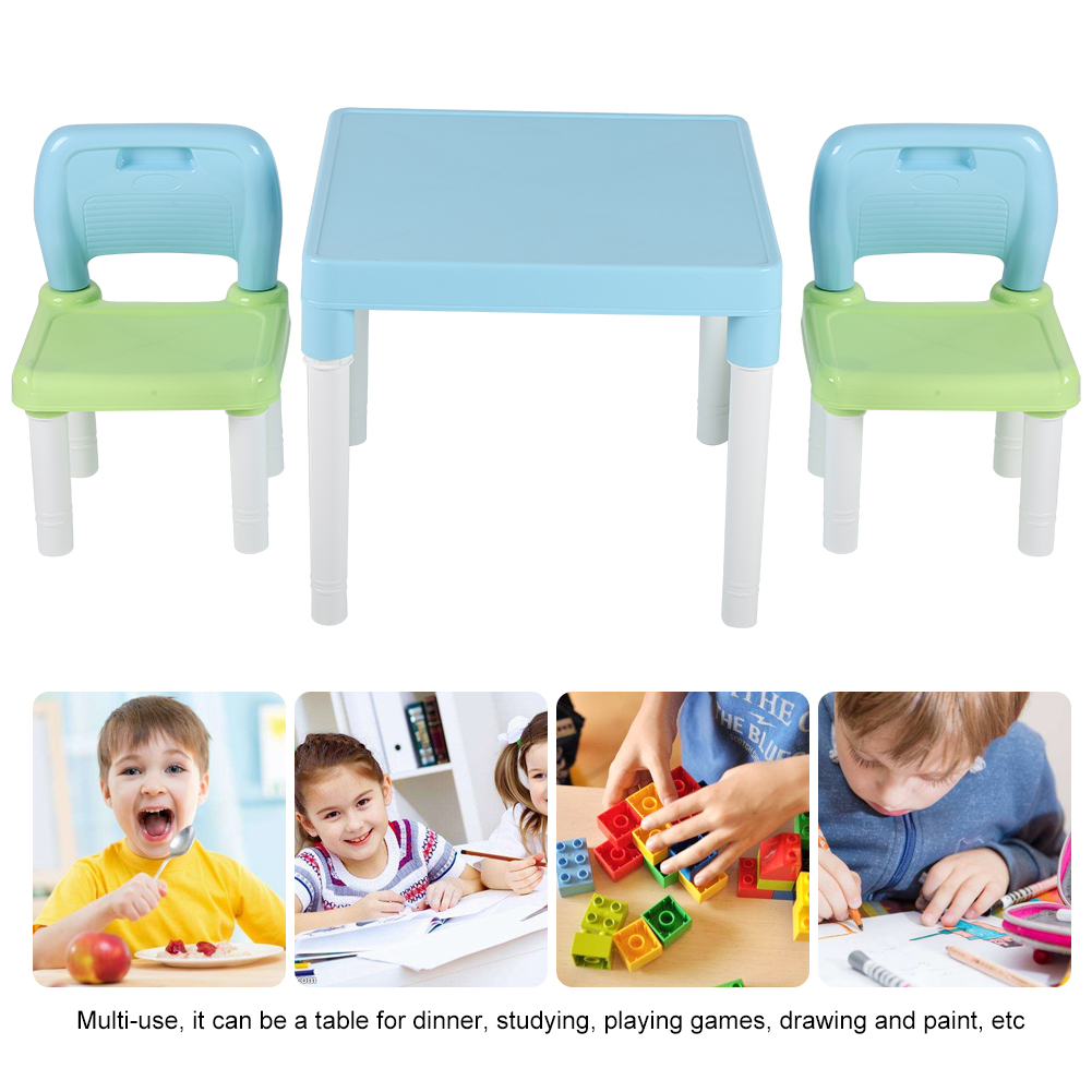子供用プラスチックテーブルチェアセット学習学習机ディナーゲームゲーム描画とペイントホーム幼稚園用